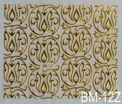 Наклейка для дизайну нігтів на клейовій основі "Золото" BM — 12Z bm_09 фото