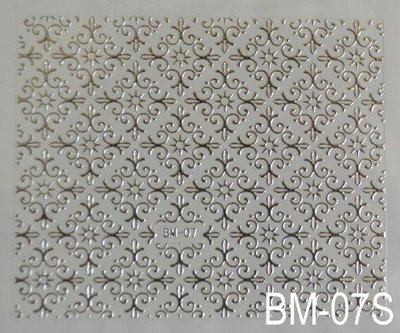 Наклейка для дизайну нігтів на клейовій основі "Срібло" BM — 07S bm_20 фото