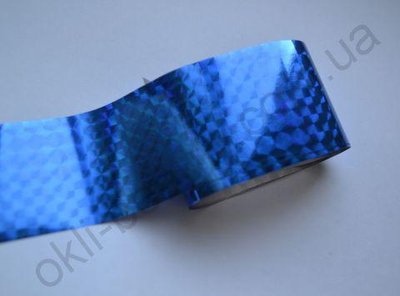 Фольга для дизайну нігтів, литва (перекладна). Колір: сині кубики (Розмір: 4 см на 1 метр) foil_62 фото