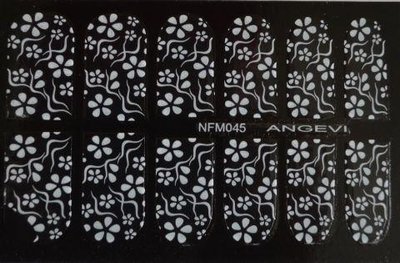 Наклейки для нігтів "Білі" NFM 045 NFM_04 фото