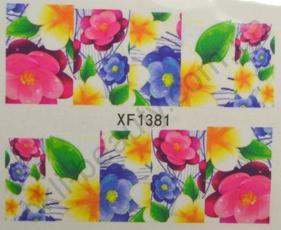 Водна наклейка для дизайну нігтів XF 1381  XF _1381 фото