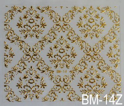 Наклейка для дизайну нігтів на клейовій основі "Золото" BM — 14Z bm_10 фото