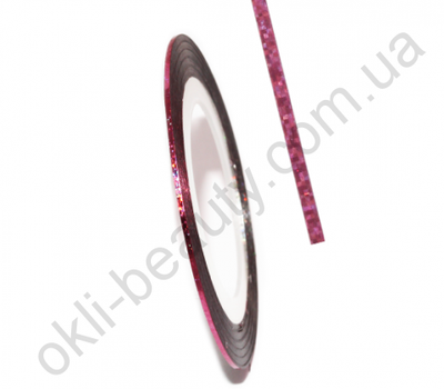 Декоративна самоклеюча стрічка (0,8 мм) №5 Колір: пурпурний голограма len_05 фото