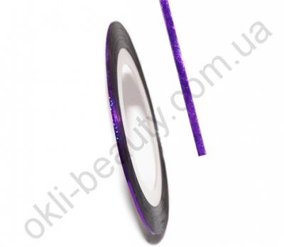 Декоративна самоклеюча стрічка (0,8 мм) №8 Колір: фіолетовий голограма len_08 фото