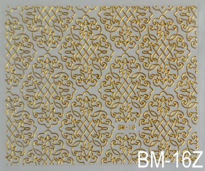 Наклейка для дизайну нігтів на клейовій основі "Золото" BM — 16Z bm_11 фото