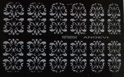 Наклейки для нігтів "Білі" NFM 004 NFM_15 фото