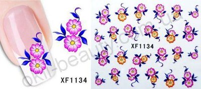 Водна наклейка для дизайну нігтів XF 1134 XF _1134 фото