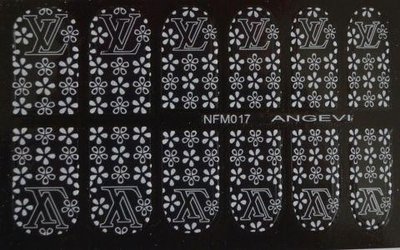 Наклейки для нігтів "Білі" NFM 017 NFM_20 фото