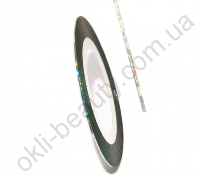 Декоративна самоклеюча стрічка (0,8 мм) №18 Колір: світло-сірий голограма len_18 фото
