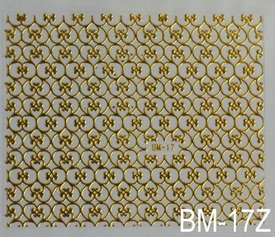 Наклейка для дизайну нігтів на клейовій основі "Золото" BM — 17Z bm_12 фото