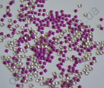 Прикраса для нігтів - квадрат (50 штук в пакетику) Колір: фіолетовий zak_15 фото