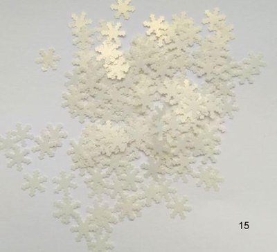 Сніжинки для дизайну нігтів #15 (білі голограмні) sn-15 фото