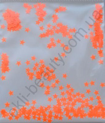 Зірки неонові темно-помаранчеві (3мм) payet_04 фото