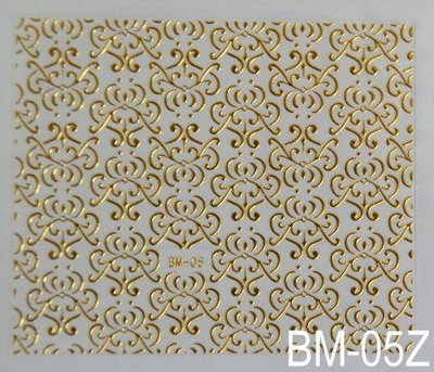 Наклейка для дизайну нігтів на клейовій основі "Золото" BM — 05Z bm_03 фото