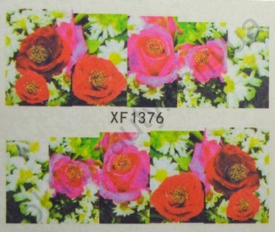 Водна наклейка для дизайну нігтів XF 1376  XF _1376 фото