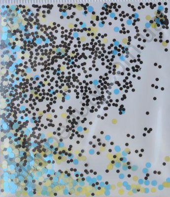Кружечки - мікс (чорний, блакитний, жовтий) (1 мм, 2 мм) payet_14 фото