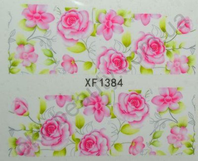 Водна наклейка для дизайну нігтів XF 1384  XF _1384 фото
