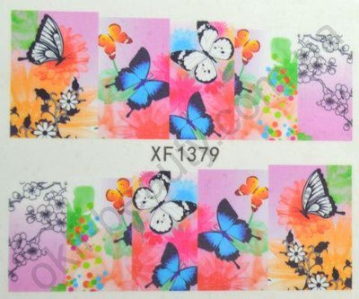 Водна наклейка для дизайну нігтів XF 1379  XF _1379 фото