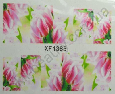 Водна наклейка для дизайну нігтів XF 1385  XF _1385 фото