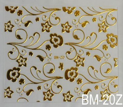 Наклейка для дизайну нігтів на клейовій основі "Золото" BM — 20Z bm_14 фото
