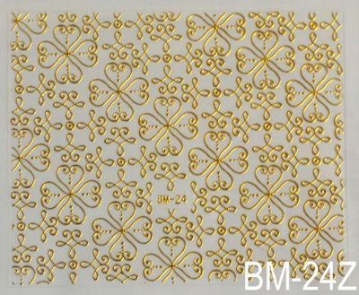 Наклейка для дизайну нігтів на клейовій основі "Золото" BM — 24Z bm_15 фото